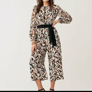 DVF Delphi Apaloosa Chestnut black silk jumpsuit